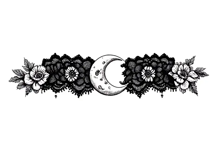 Lace Garter Moon