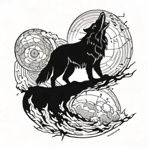 A Cybernetic Wolf Howling At A Digital Moon