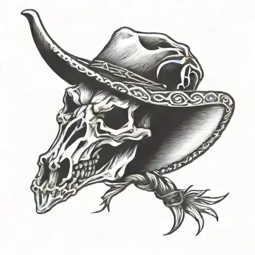 Longhorn Skull Cowboy Hat
