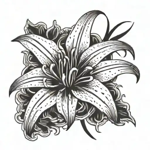 Name With A Spider Lily Flower