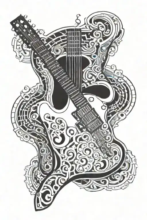 Jazzguitar With C-shaped Holes Cover