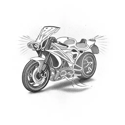 Rock Music Inspired Motorcycle With A Guitar Incorporated