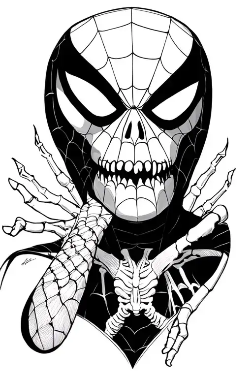 Spiderman And His Skeleton