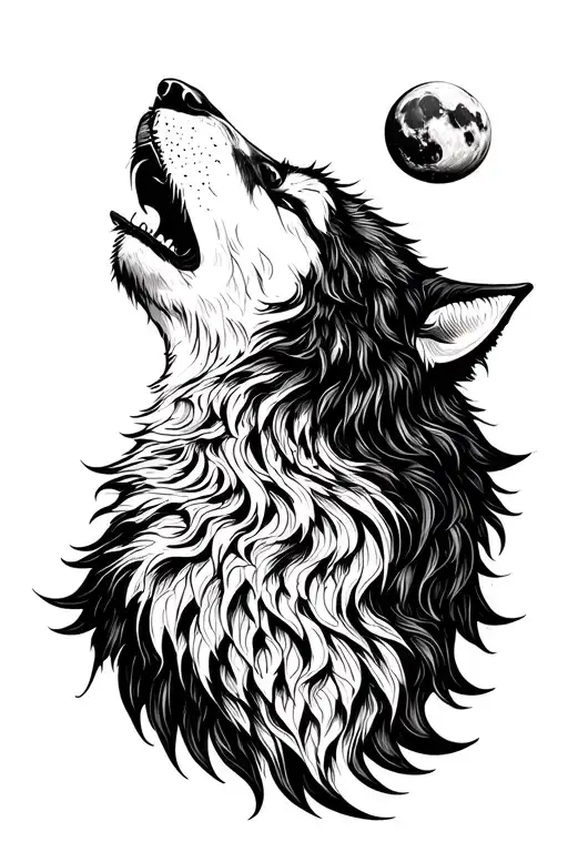 Wolf Howling At The Moon