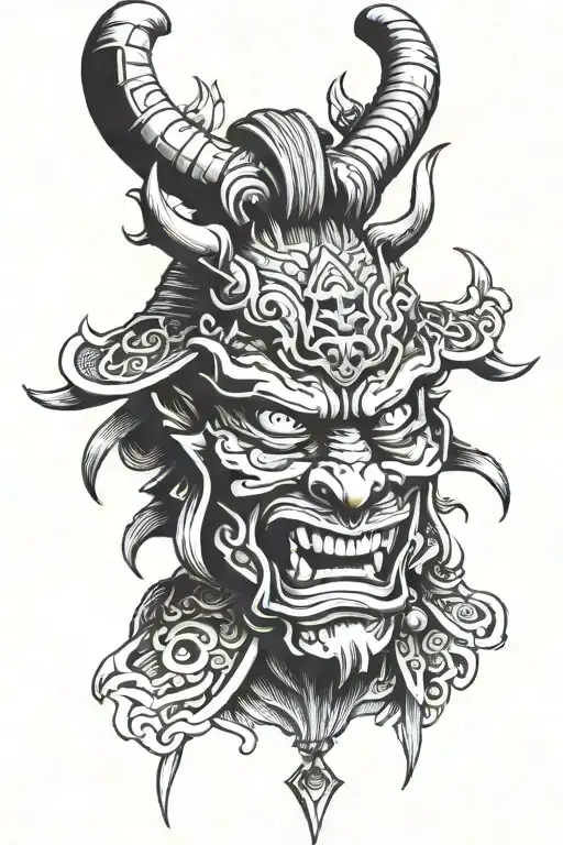 Samurai Is An Oni Mask