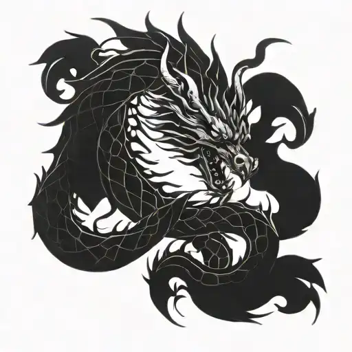 Samuray Dragon Intertwined