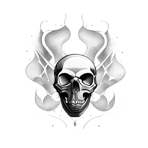 Abstract Skull Outline