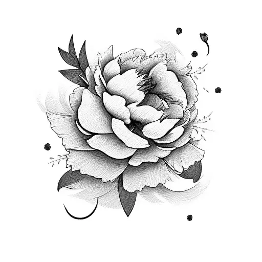 Floral With Peonies Outer Forearm Design