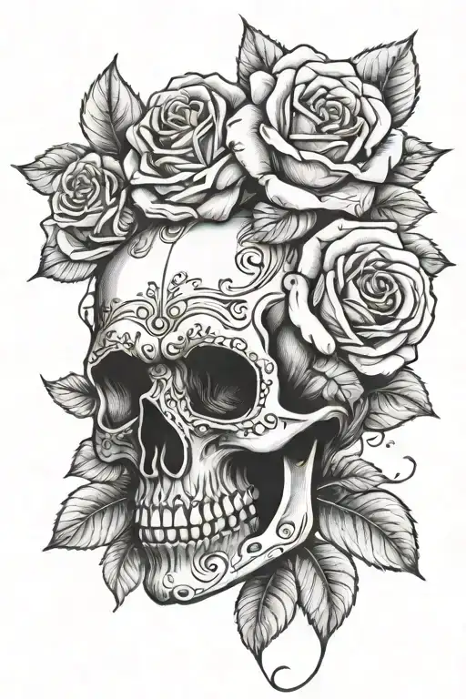 Skull And Roses