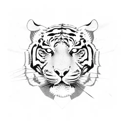 A Sketch Of A Weightlifter Transforming Into A Tiger