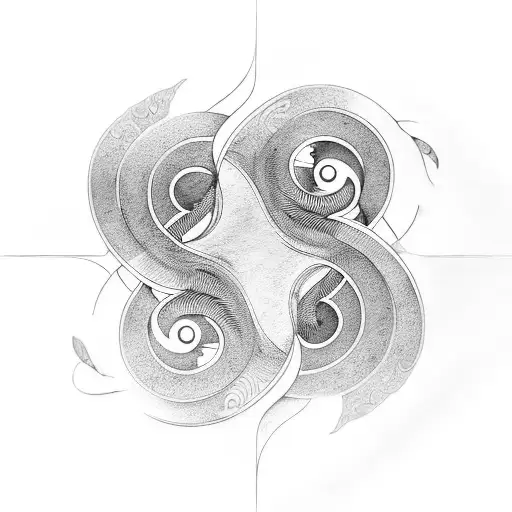 Oxrias And Logun Ede In A Yin And Yang Symbol