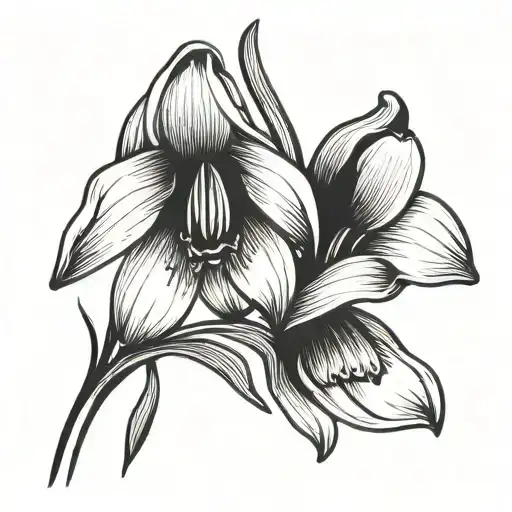 Snowdrop Flower Large Black