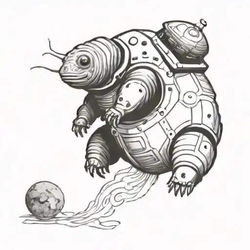 Tardigrade Floating In Space