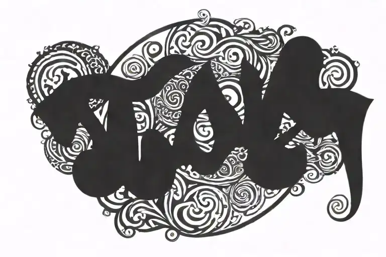 The Name Majid With A Gangster Type Text Only