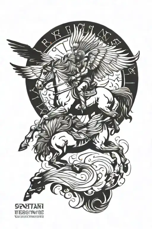 Spartan And Pegasus Horse