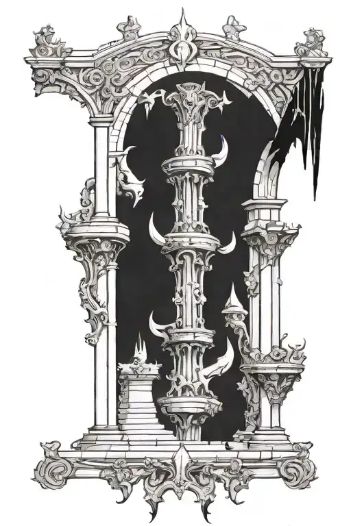 Incorporate Architectural Elements Like Arches And Columns Into A Design Inspired By Dark Souls