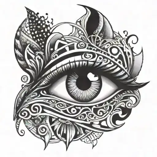 An Abstract Composition Featuring Eye And Illumina