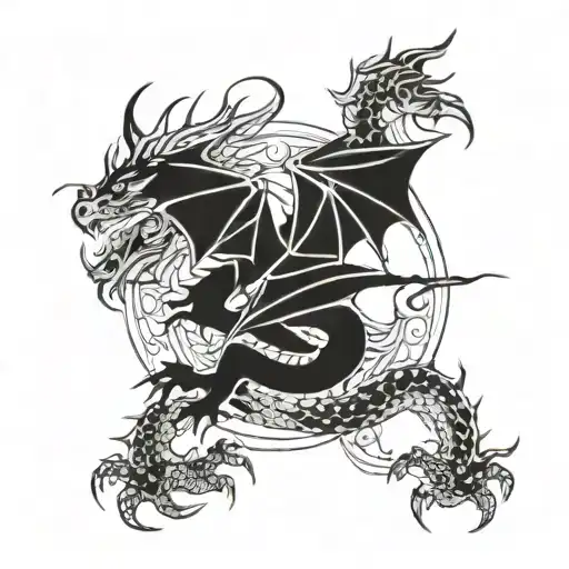 Dragon Chino Con Fechas Al Redeor