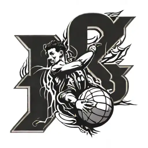 Basketball With Number 2 Inside Symbolizing Strength