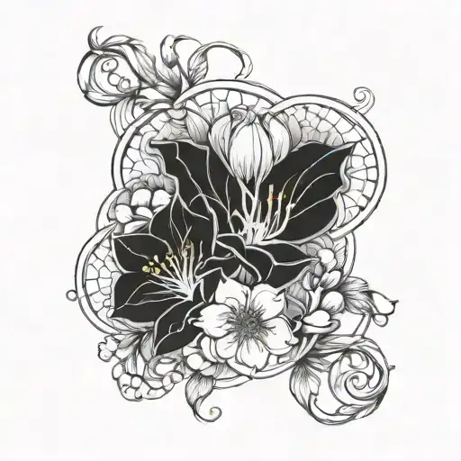 Birth Flowers Intertwined Symbolizing The Client's Love