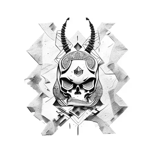 An Abstract Representation Of The Duality Of War And Feminine Strength