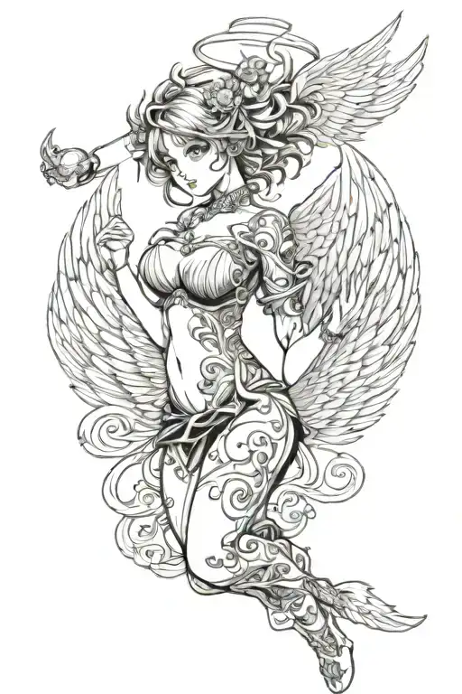 Topless With Nipples Anime Angel