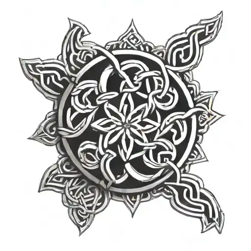 Initials Cog In Celtic Knot Style