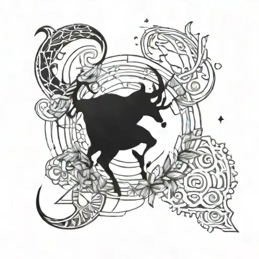 Combine The Taurus And Sagittarius Zodiac Symbols In A Unique Way
