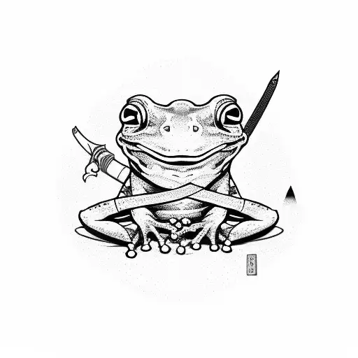Ninja Frog With Katana