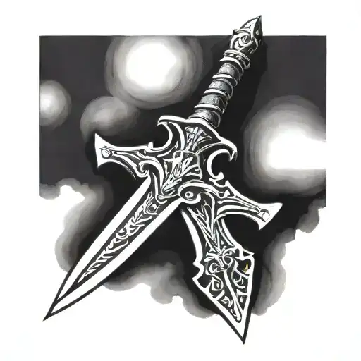 Long Greatsword And A White Dagger