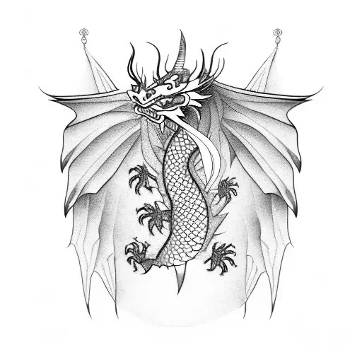 Dragon With Big Wings