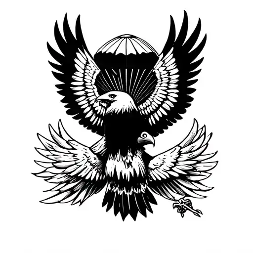 Parachute And Eagle