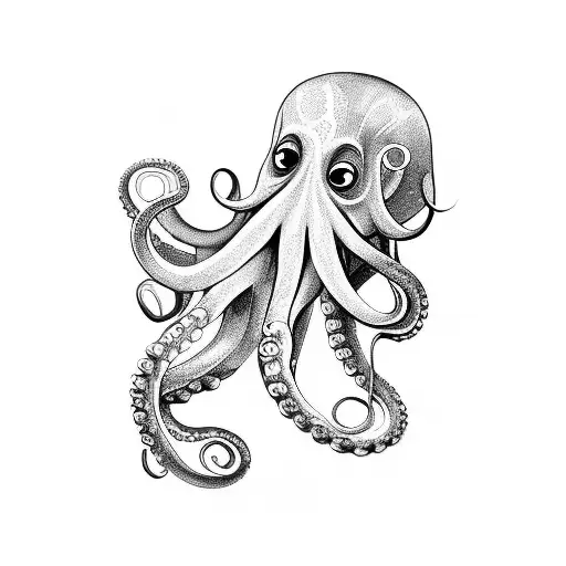 Octopus With Tentacles In Chest And Arms