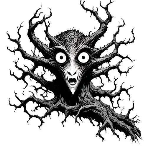 Eldritch Tree Spriggan With Eyes All Around Him