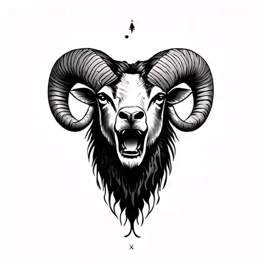 Ram Face Howling At The Moon