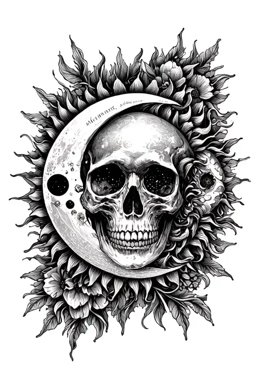 Memento Mori Written With Sun And Moon
