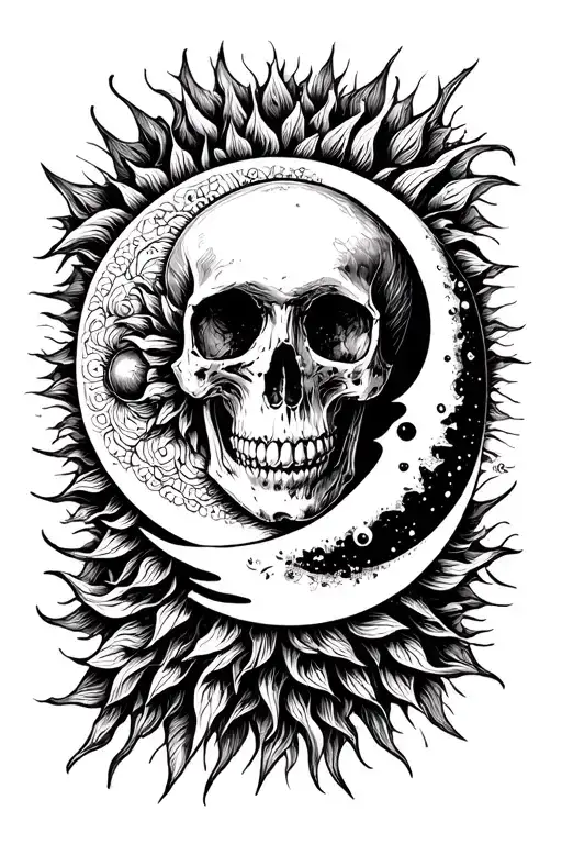 Only Memento Mori Written With Sun And Moon Without Skull