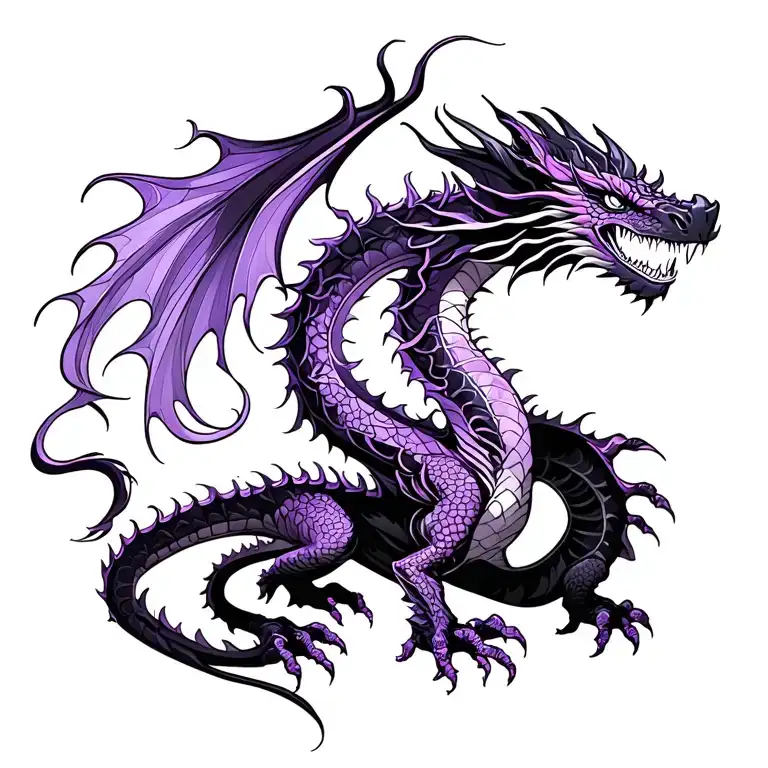 Purple And Black Dragon