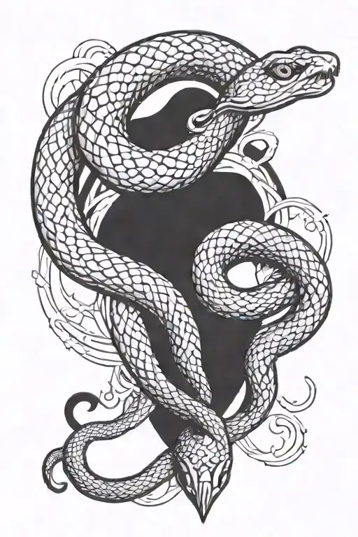 Snake With Romanian Numerals