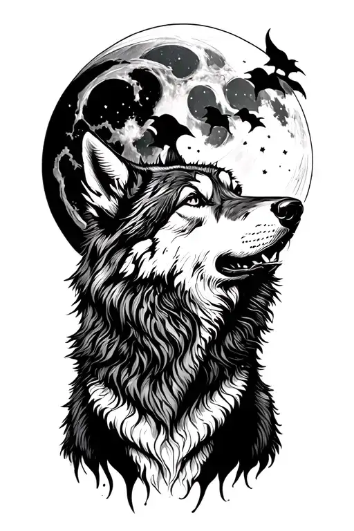Wolf Howling At The Moon