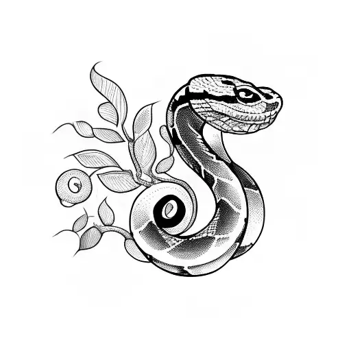 Snake With Vining Leaves