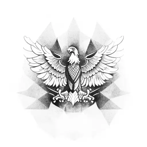 Eagle With Open Wing