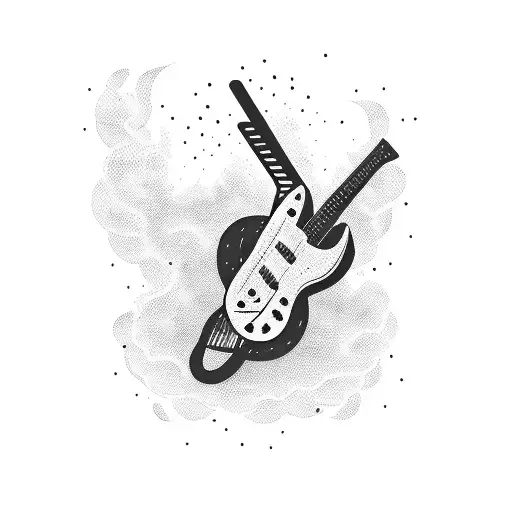 Guitar Made Of A Lizard But Having The Shape Of The Guitar