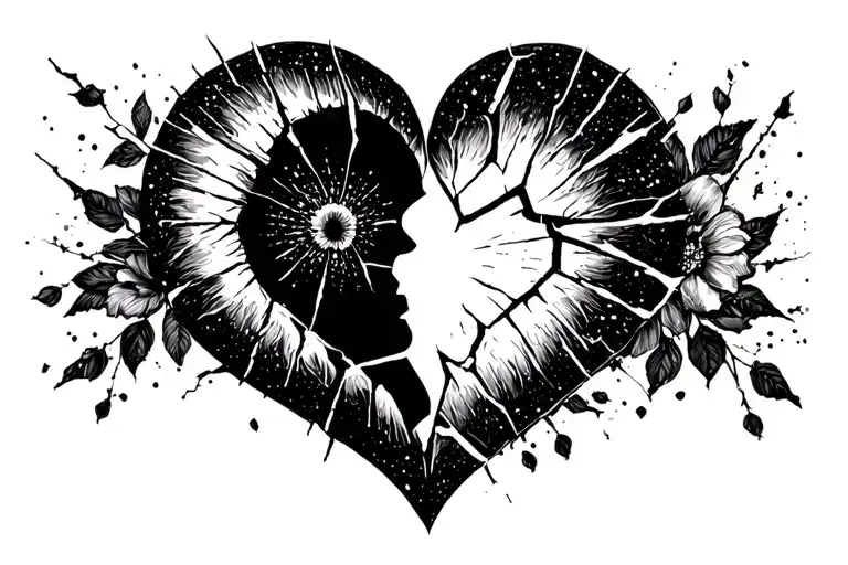 Broken Silhouette From Heartbreak