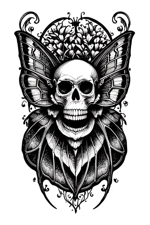 Skull Inside Moth