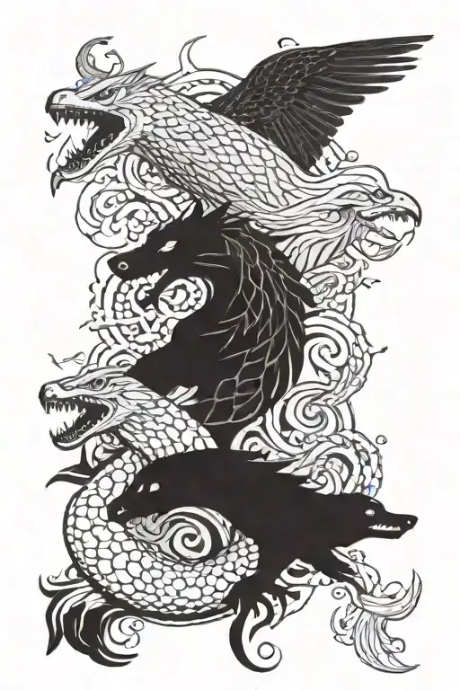 Snake Vs Crow Vs Wolf