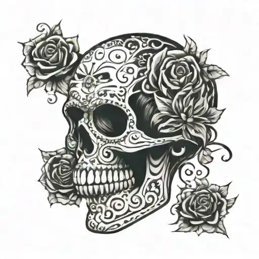 Man With A Sugar Skull Instead