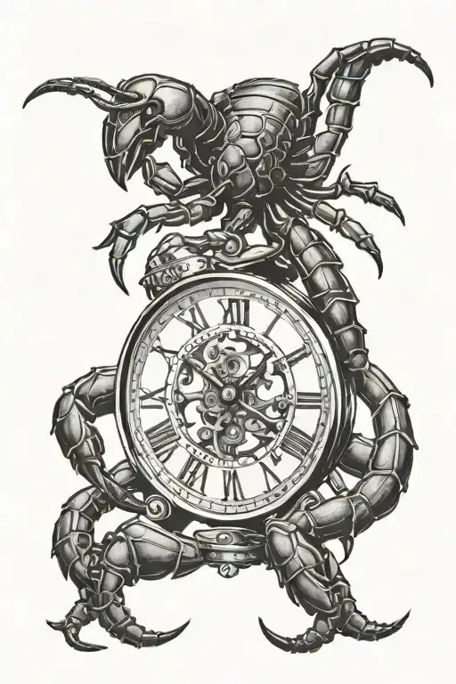 Combine A Scorpion With A Clock Or Timepiece