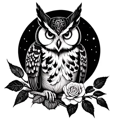 Rose Wolve Owl Night Time Piece