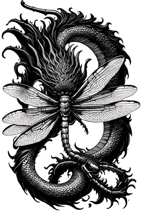 Dragon Fly That Resembles Hardship And Perseverance
